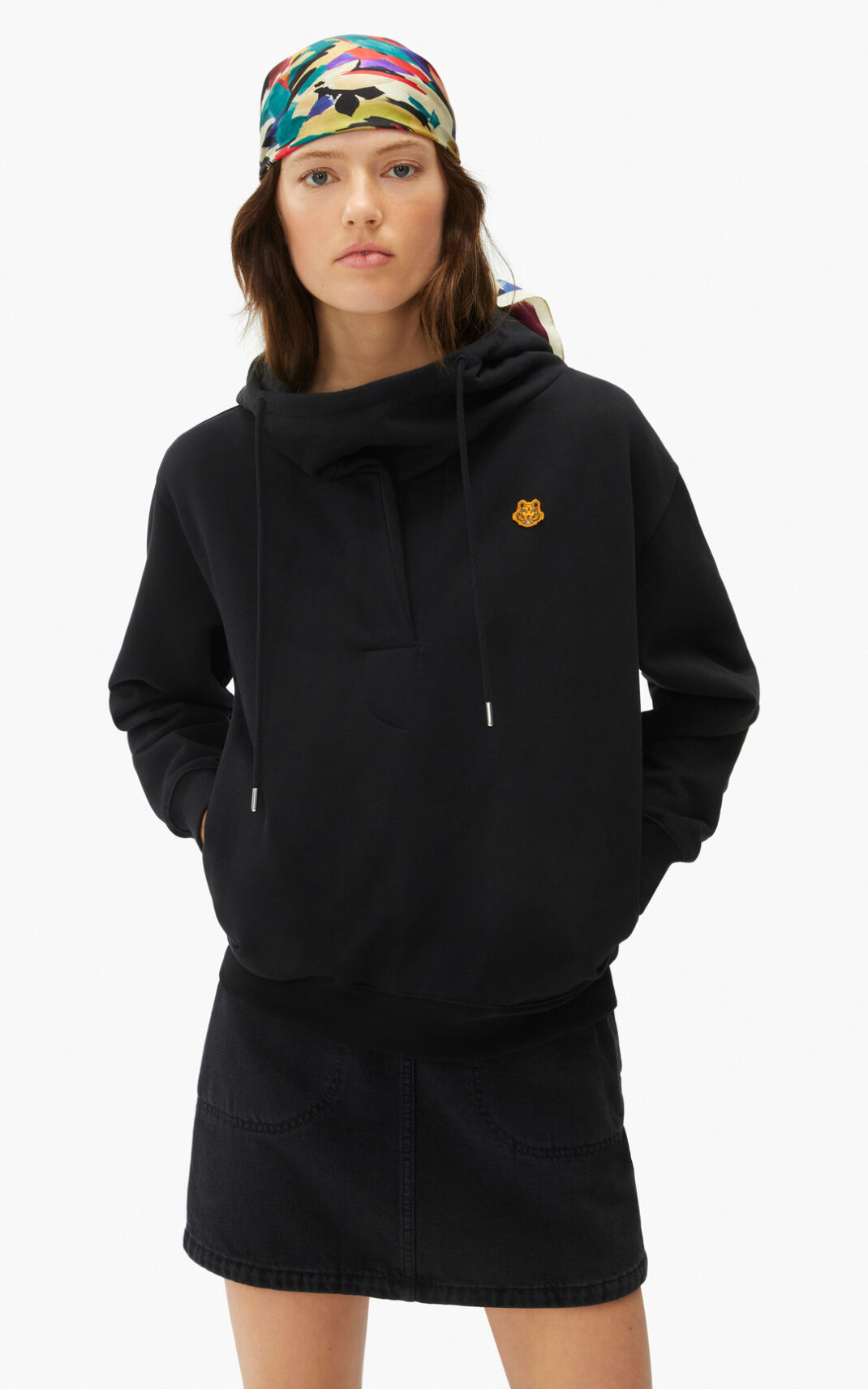 Kenzo Hooded cowl neck Huvtröja Dam | 80625-MVEA